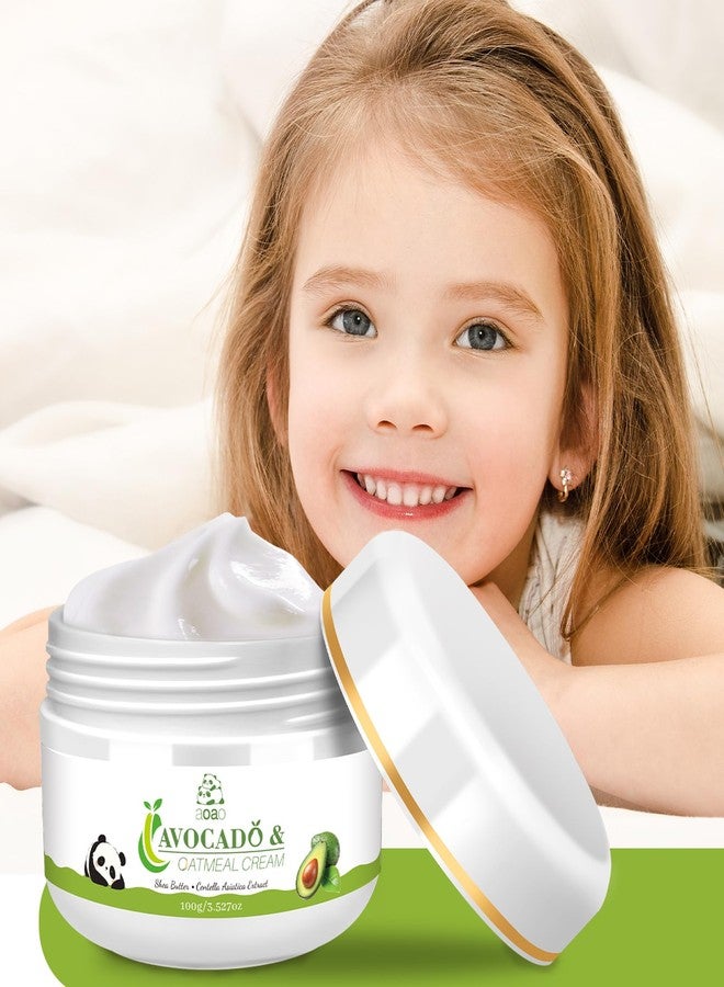 AOAO Avocado Kids Daily Moisturizer Cream, Gently Hydrates Dry, Sensitive Skin for Baby & Kids Face and Body, Natural Oat & Centella for Soothing Nourishing Care, 3.527oz Value Size - Image 2